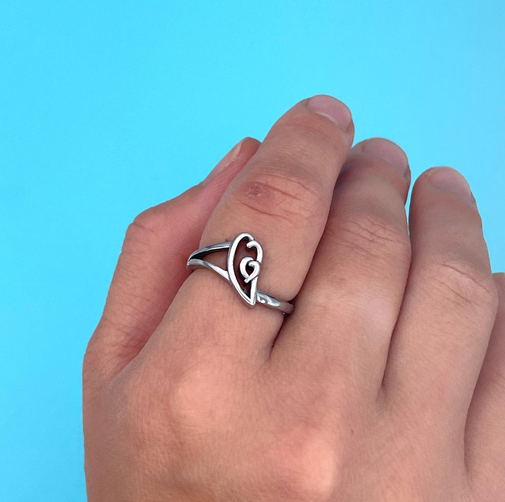 Dainty Heart Love Ring, Born In Your Heart® (BIYHringSM)