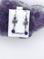 Amethyst Scottish Thistle Pendant & Earring(HM180) Scottish Jewelry