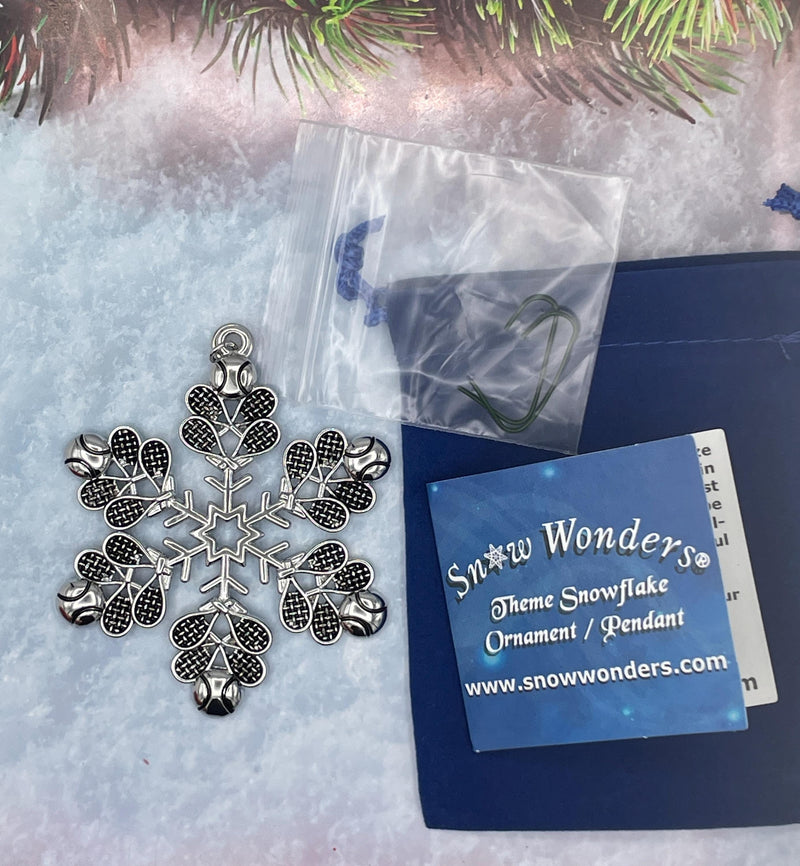 Tennis SnowWonders® Ornament (6095), Christmas Tree themed Snowflake Ornament