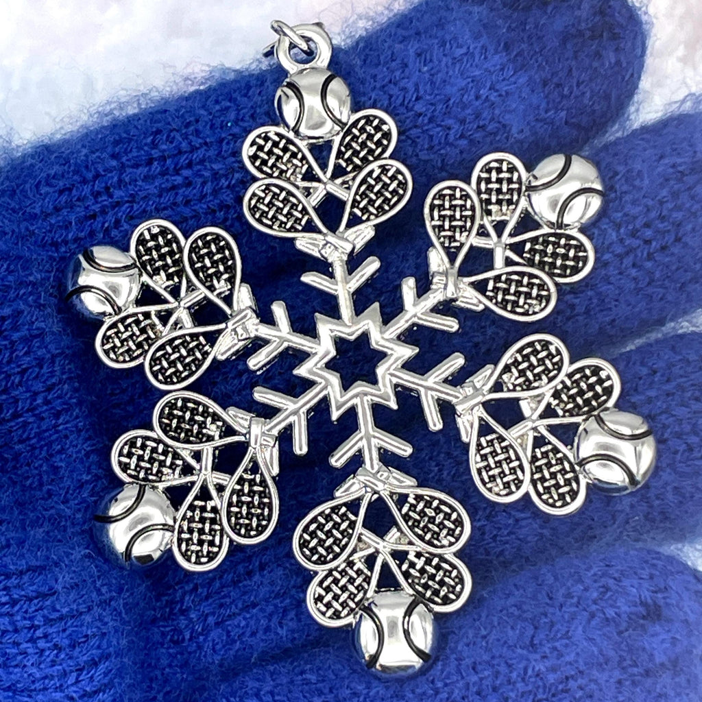 Tennis SnowWonders® Ornament (6095), Christmas Tree themed Snowflake Ornament