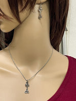 Trinity & Scottish Thistle Necklace / Earrings (Hm181/182) 316 L Stainless Steel
