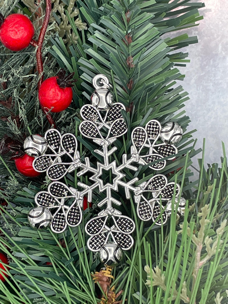 Tennis SnowWonders® Ornament (6095), Christmas Tree themed Snowflake Ornament