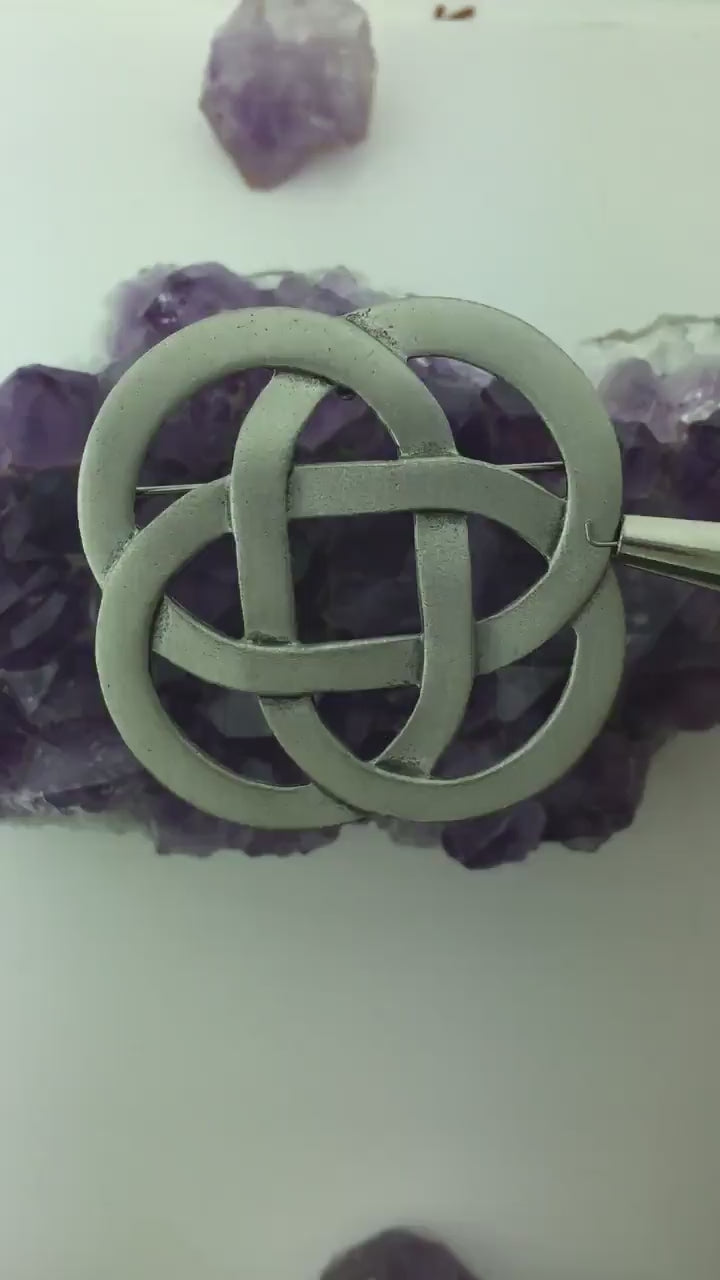 CELTIC Forever Eternity knot Pin/Pendant, (6078), Celtic Knot, Celtic jewelry, Shawl pin, Irish Scottish brooch, cloak Brooch, Sash