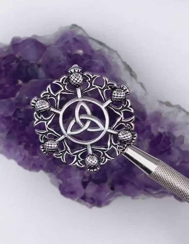 Scottish Thistle & Trinity Pendant (S440)