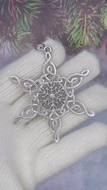 Mother & Daughter SnowWonders® Snowflake Christmas Ornament  (SW6093) Celtic Knot