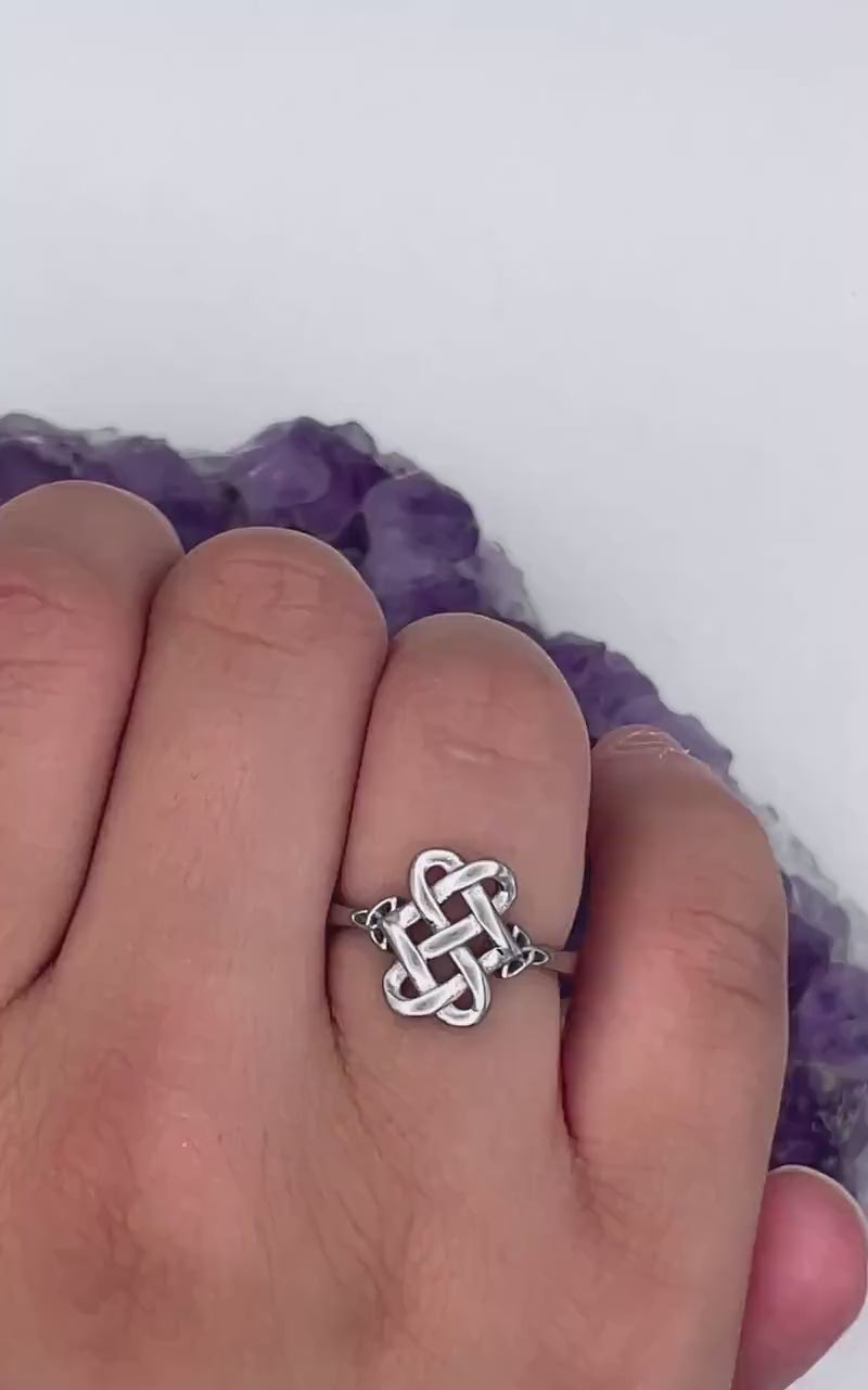 Full of Love Knot/Trinity Ring (S419) Celtic, Irish, Scottish, Welsh, Christian  Ring.