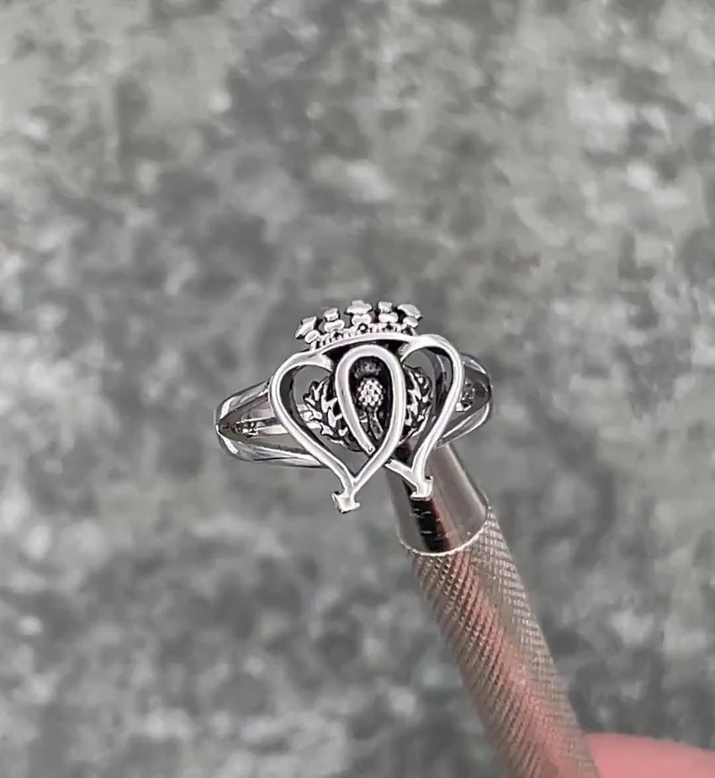 Scottish Luckenbooth/Thistle Ring (S442) 316L Stainless Steel  Celtic Jewelry