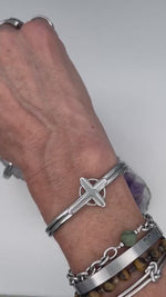 High Cross Cuff with Eternity Circle (S420) High Cross Bracelet