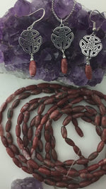 Ireland Cork Red Marble Wings of an Angel Earrings, (HM118 ) Ireland Handmade
