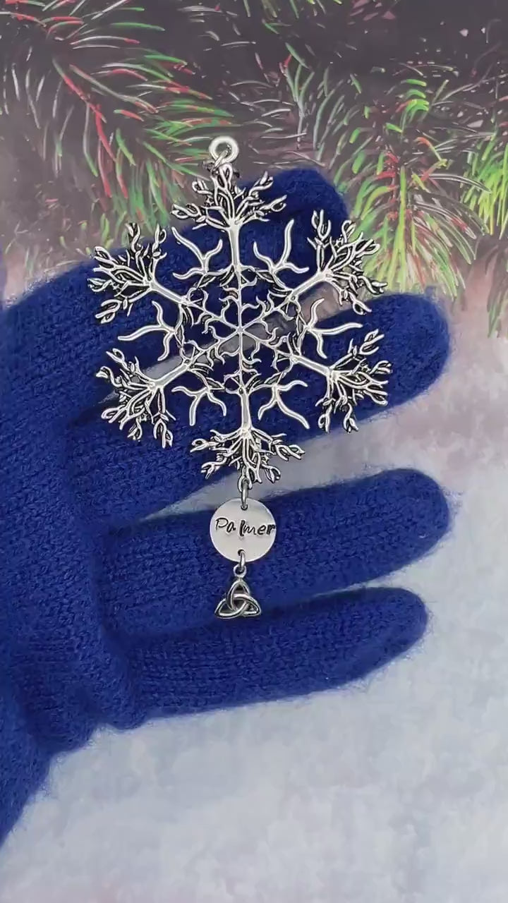 Family Tree Trinity family name SnowWonders® Snowflake Christmas ornament  (SW6053trinity/name)