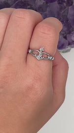 Dainty Anchor Knot  Ring, (S422) 316L Stainless sz 3-10