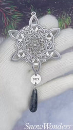 Trinity Labradorite  SnowWonders® Snowflake Christmas Ornament  (SW6069Labradorite ) Scottish Christmas Ornament