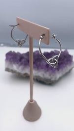 Double-Sided Trinity Hoop Earrings ( S410), Stainless Steel Scottish Hoop earrings