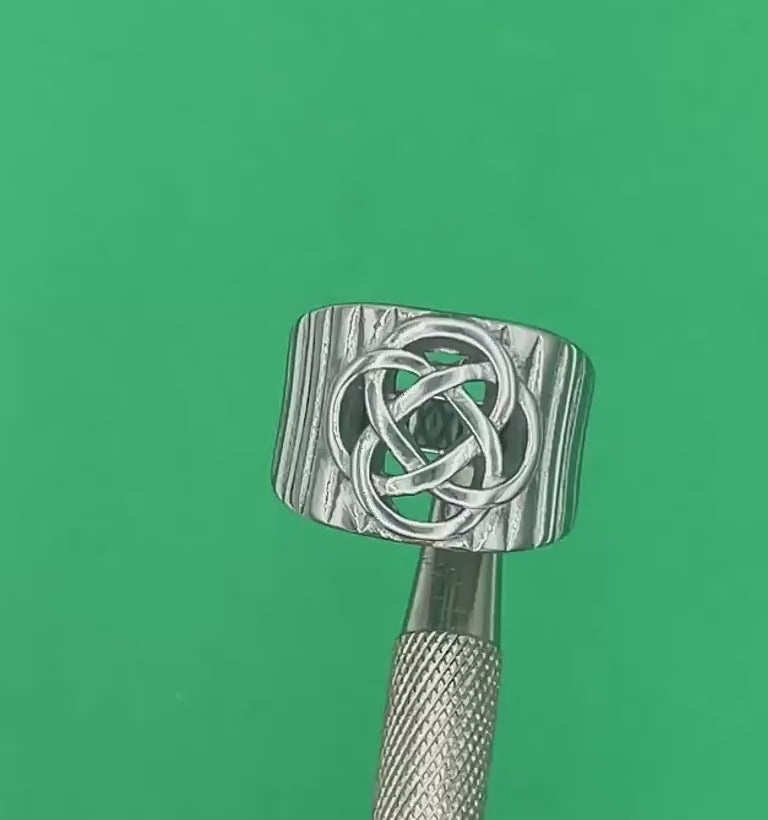 Modern Statement Love Knot Ring, (S416) Celtic 316L Stainless Steel Irish, Scottish, Welsh