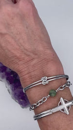 Love Knot Two hearts as one Cuff, (S418) Celtic Love Knot bracelet