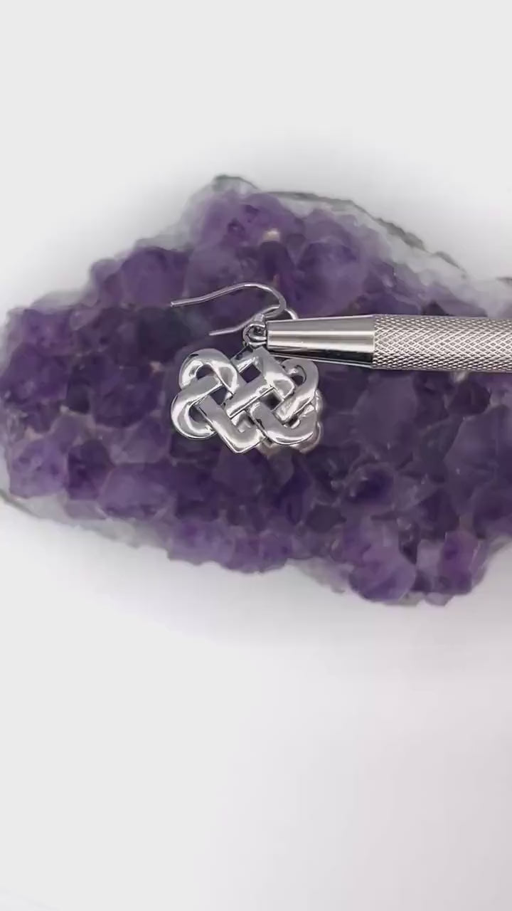 Celtic Love Knot Wedding Earrings (S385) Celtic Lovers Knot