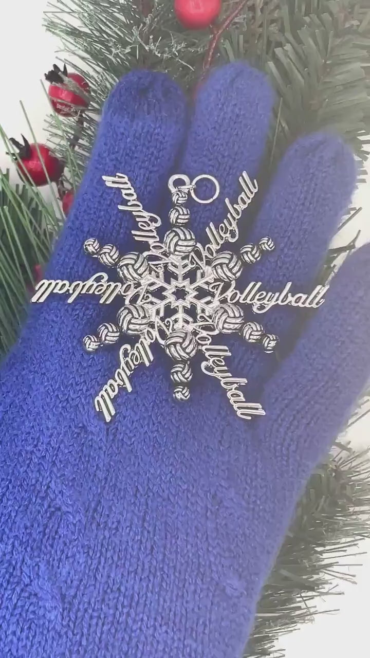 Volleyball SnowWonders® Ornament (6096), Christmas Tree themed Snowflake Ornament