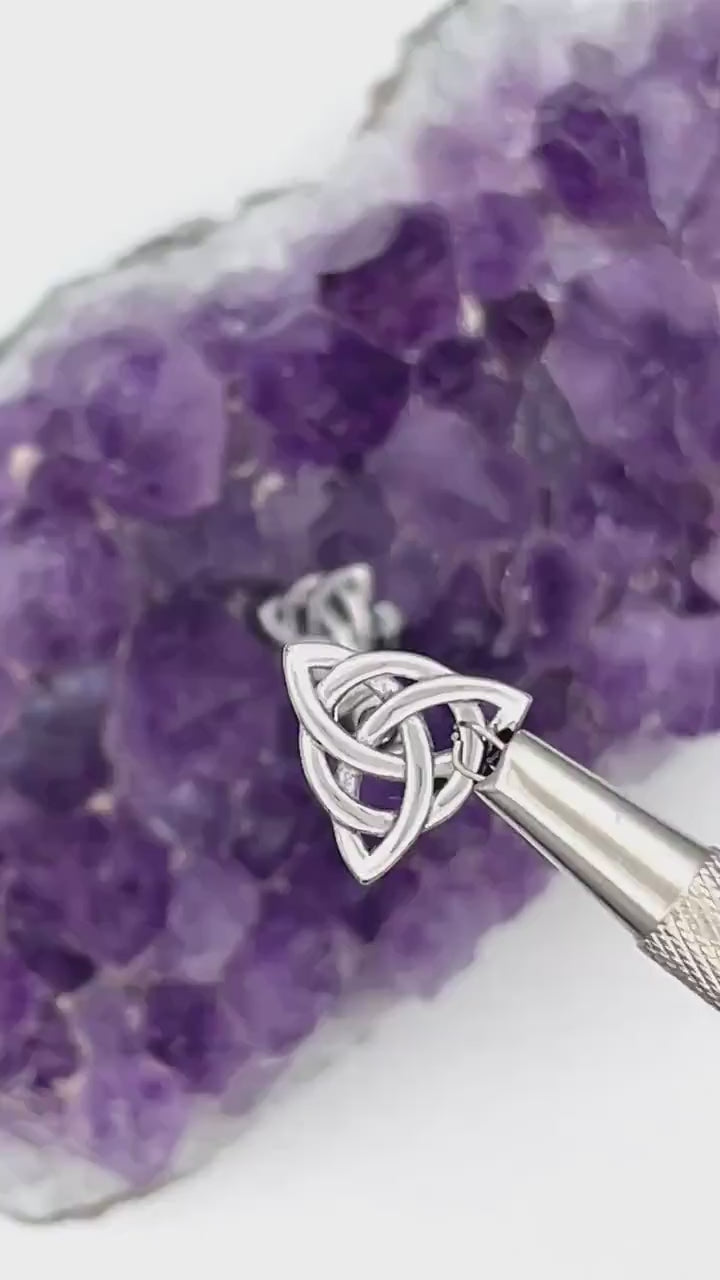 Trinity Knot POST Earring, (S396) Irish, Scottish, Welsh, Christian, and Celtic