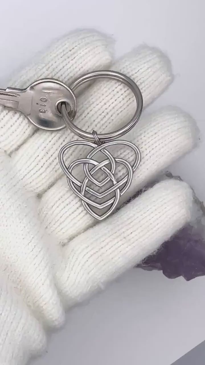 Motherhood Celtic Knot KEY RING (S347 KEY) Irish Scottish Mother knot