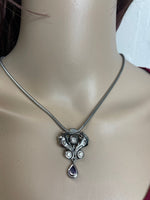 Regal Scottish Thistle Stone Necklace, S308M - Shop Palmers