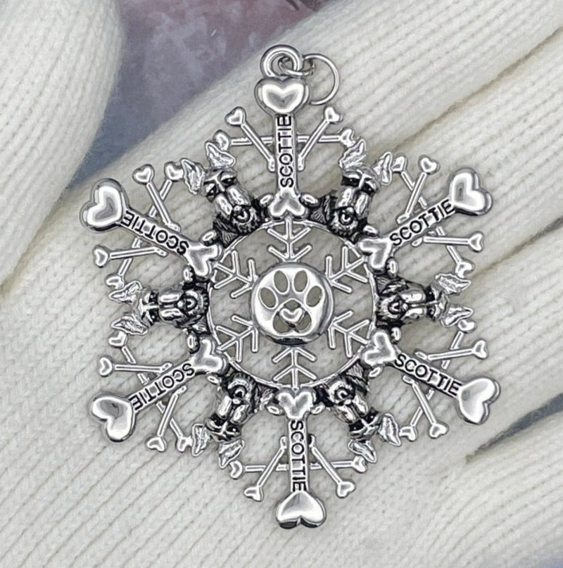 Scottish Terrier Scottie SnowWonder® (SW6085) Snowflake Themed Ornament, Scottish Terrier Scottie lovers, Dog lovers - Shop Palmers
