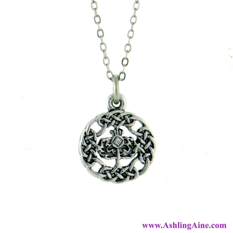 18" Celtic Scottish Thistle Necklace (Rpew34) - Shop Palmers