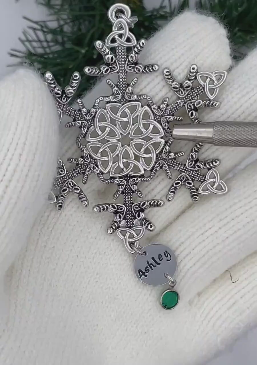 Personalized Limited Edition Irish Dance/Trinity SnowWonder® (6062limited2022) Snowflake Themed Ornament, Trinity ghillies shoes