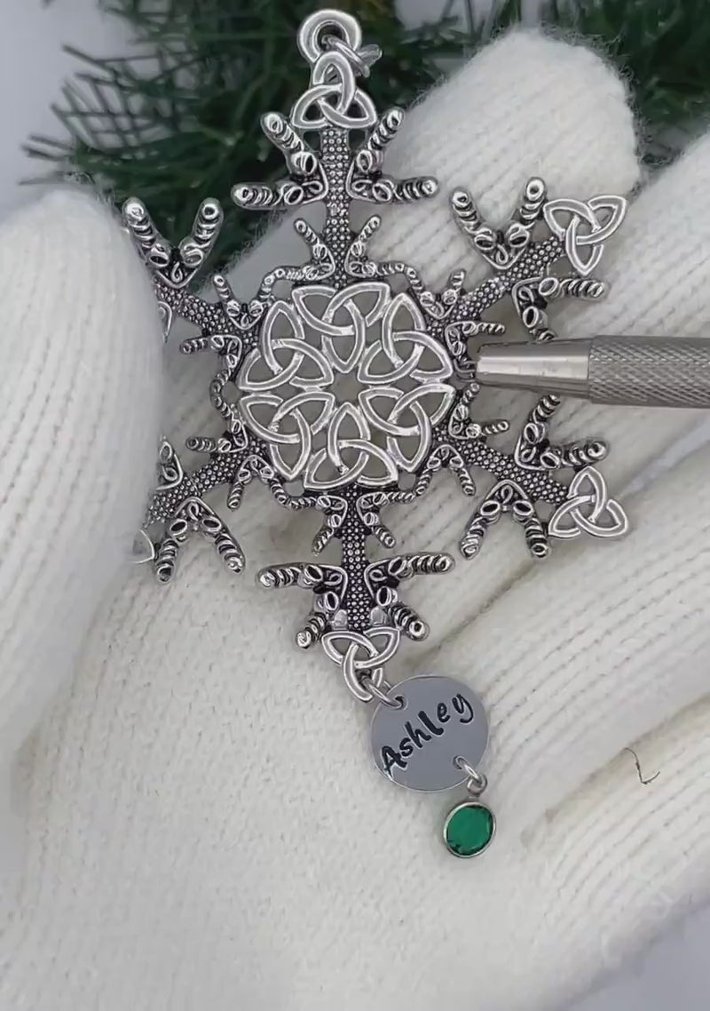 Personalized Limited Edition Irish Dance/Trinity SnowWonder® (6062limited2022) Snowflake Themed Ornament, Trinity ghillies shoes