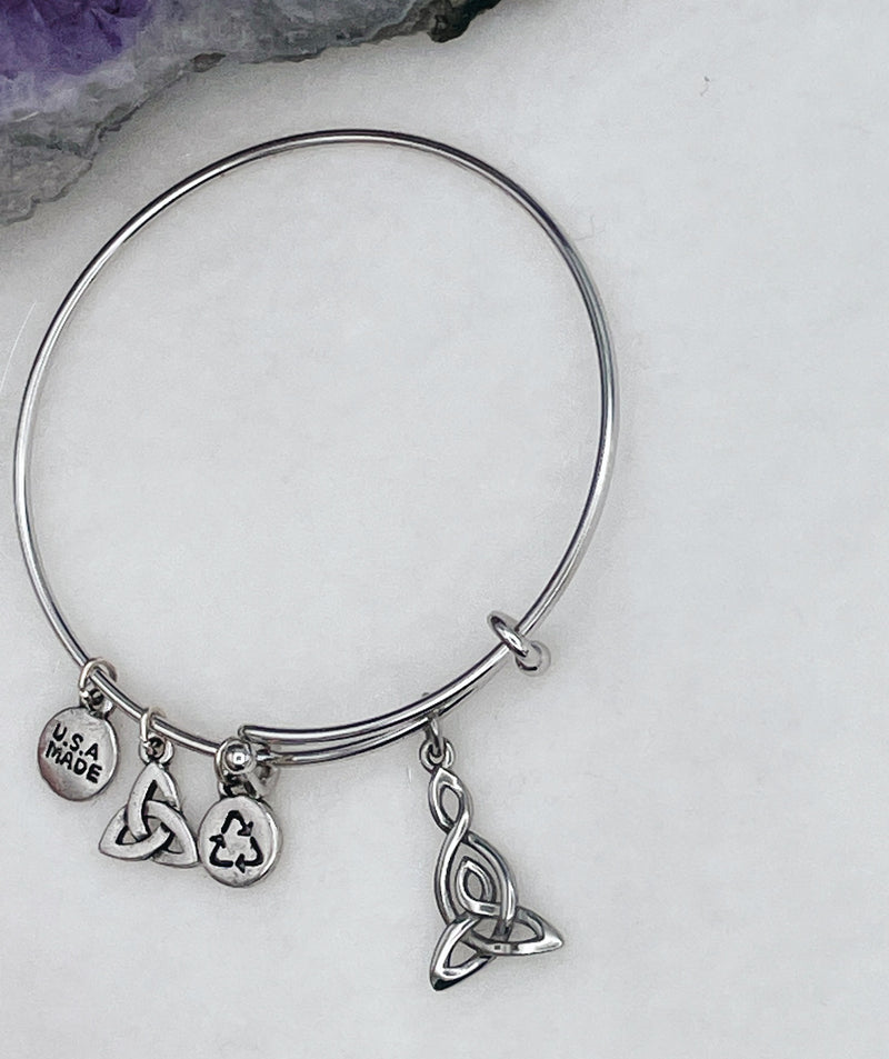 Mother and daughter Charm Bangle (HM143) Birthstones