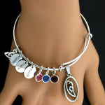 A Mother's Heart Birthstone Charm Bangle - Shop Palmers