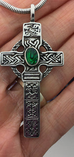 Abalone Castledermot South Cross on a Chain, (HM57) - Shop Palmers