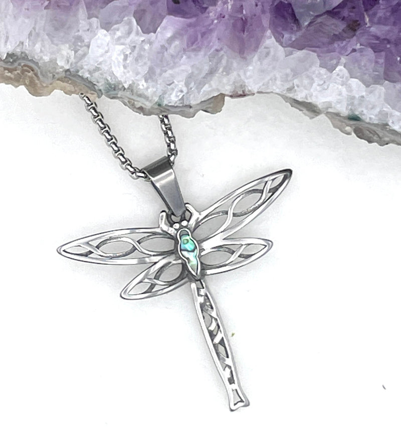 Abalone Infinity Dragonfly (S255) Celtic Dragonfly - Shop Palmers