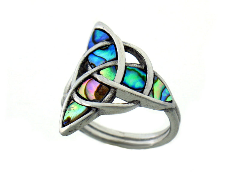Abalone Trinity knot Eternity Ring, s233 - Shop Palmers