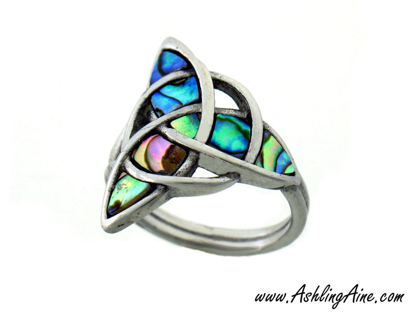 Abalone Trinity knot Eternity Ring, s233 - Shop Palmers