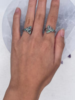 Abalone Trinity knot Eternity Ring,(S334) Celtic Jewelry - Shop Palmers