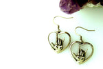 American Sign Language "I love you" Heart Earrings, (S245) - Shop Palmers