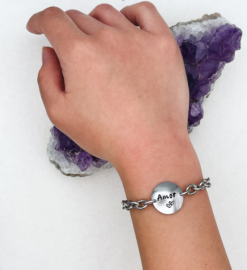 Amor love Charm Bracelet. (HM145) Spanish Charm Bracelet. - Shop Palmers