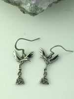 Articulated Trinity Knot Hummingbird Earrings (S274) - Shop Palmers