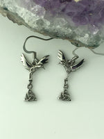 Articulated Trinity Knot Hummingbird Earrings (S274) - Shop Palmers