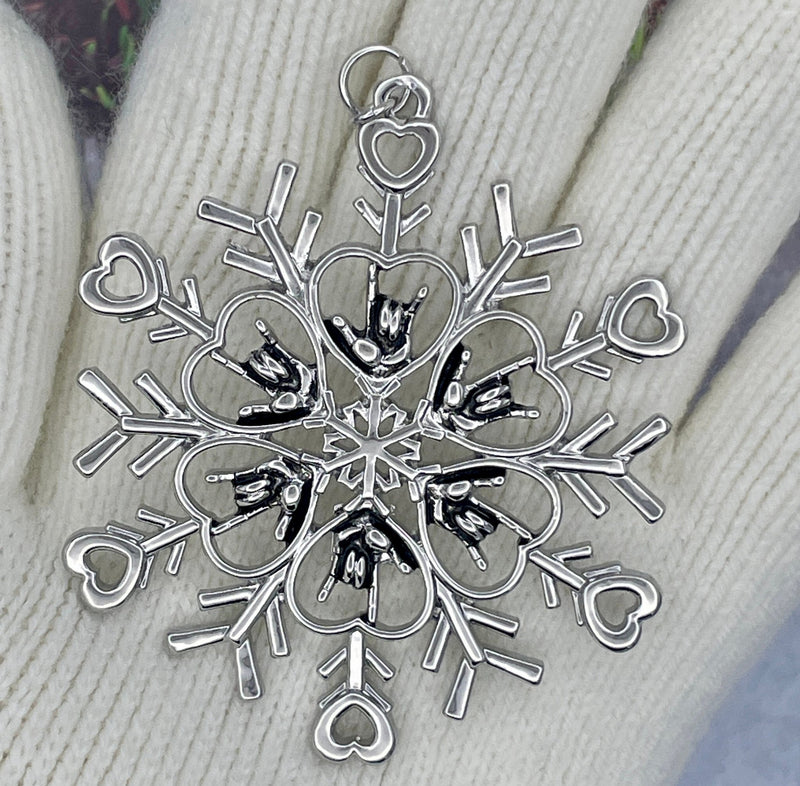 ASL I love you SnowWonders® Snowflake Ornament, 6060 - Shop Palmers