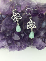 Aventurine Sister's/Family Knot Earrings (HM75) - Shop Palmers