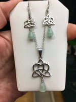 Aventurine Sister's/Family Knot Earrings (HM75) - Shop Palmers
