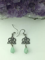 Aventurine Sister's/Family Knot Earrings (HM75) - Shop Palmers