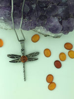 Baltic Amber Ribbon of Life Dragonfly (HM70) - Shop Palmers