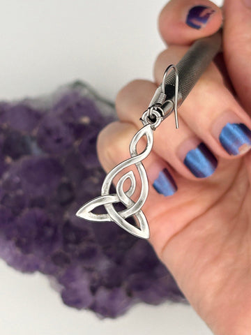 Bold Celtic Mother & Daughter Infinity knot Earrings (s353) Irish, Scottish, welsh, Trinity Mother's earring - Shop Palmers