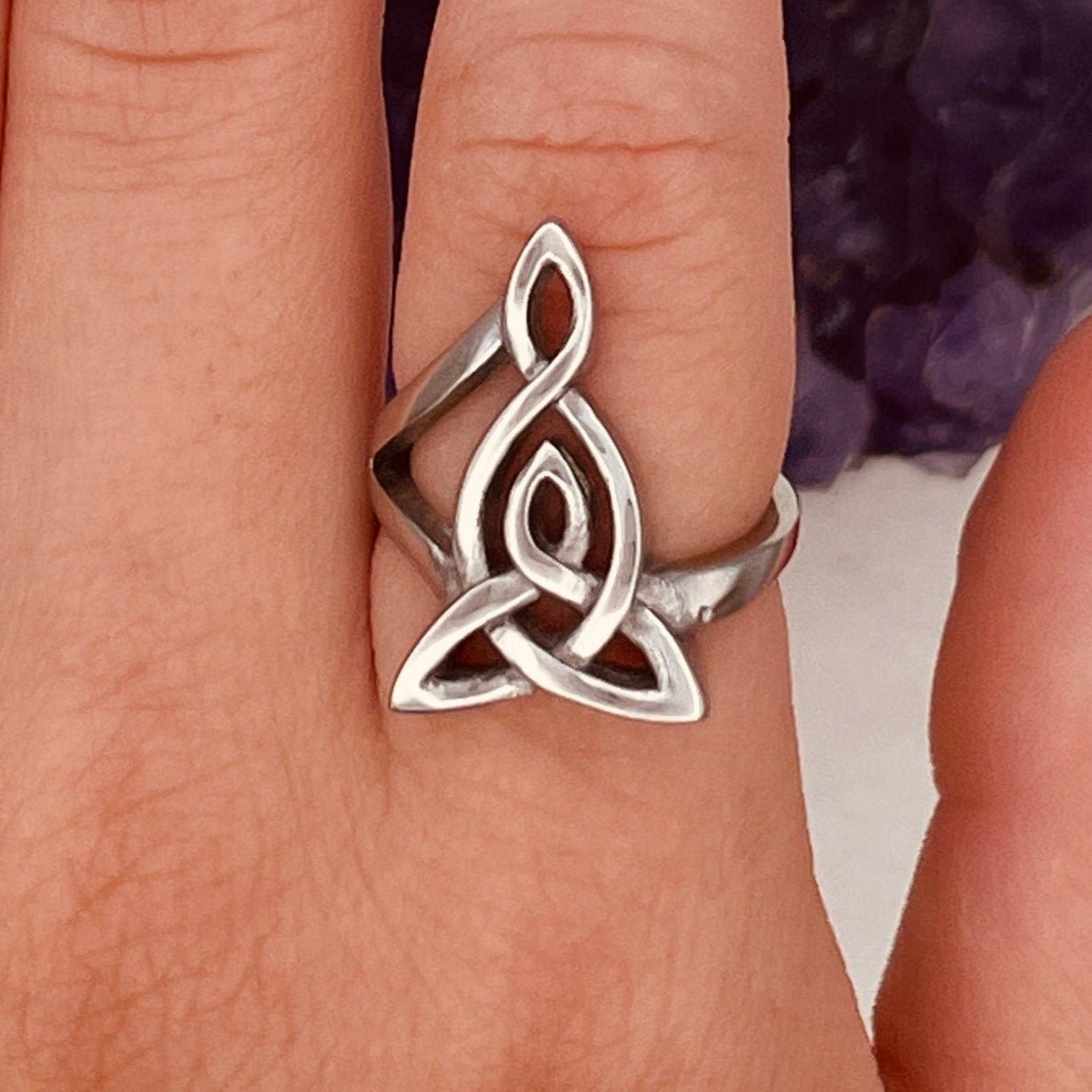 Bold Celtic Mother Daughter Ring S354