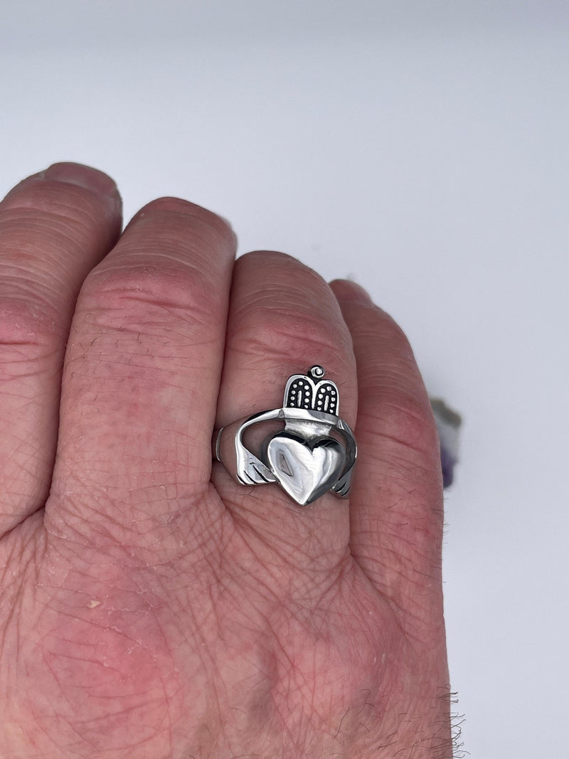 Bold & Stately Claddagh Ring,(S366), Celtic Ring, Claddagh, Irish Jewelry, 316L Stainless Steel ring, Celtic Jewelry - Shop Palmers