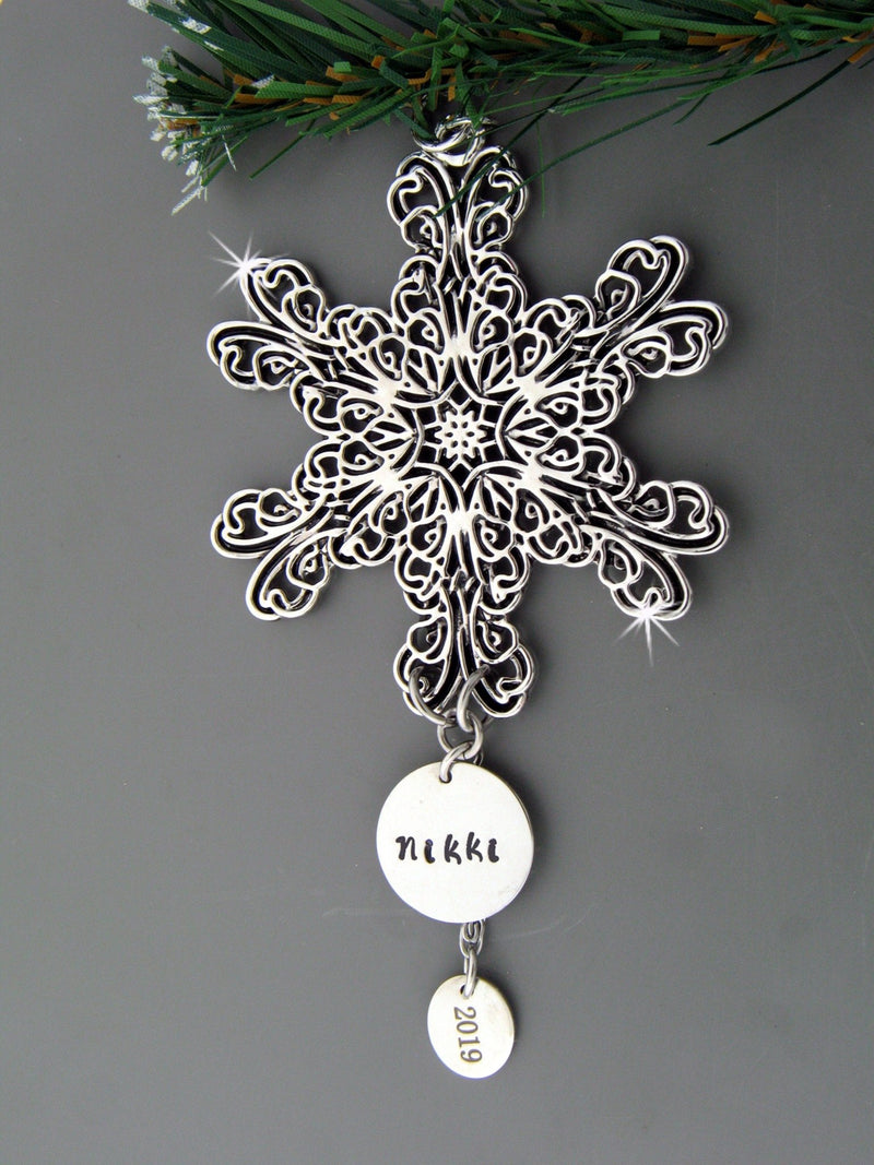 Born in Your Heart SnowWonders® Snowflake Ornament, NAME/DATE Family Ornament - Shop Palmers