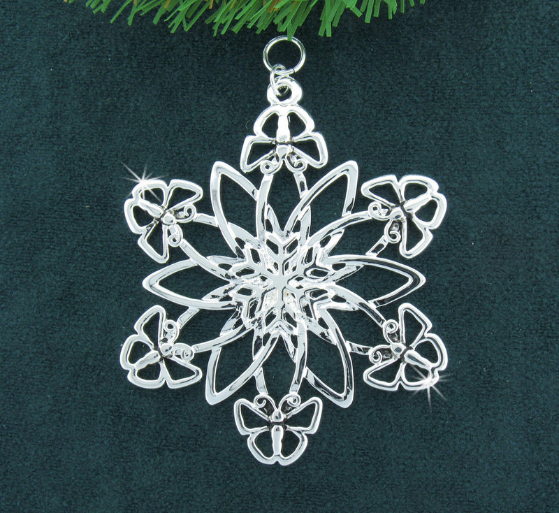 Butterfly & Flower SnowWonders® Snowflake Ornament,(JPEW5819) - Shop Palmers