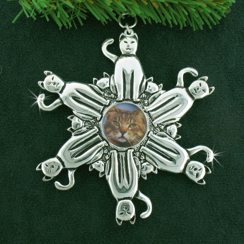 Cat & Kitten Photo SnowWonders® Snowflake Keepsake Ornament/Pendant, Jpew5184 - Shop Palmers